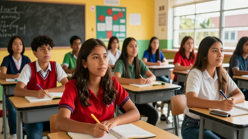 Jóvenes celebran logro académico en aula moderna