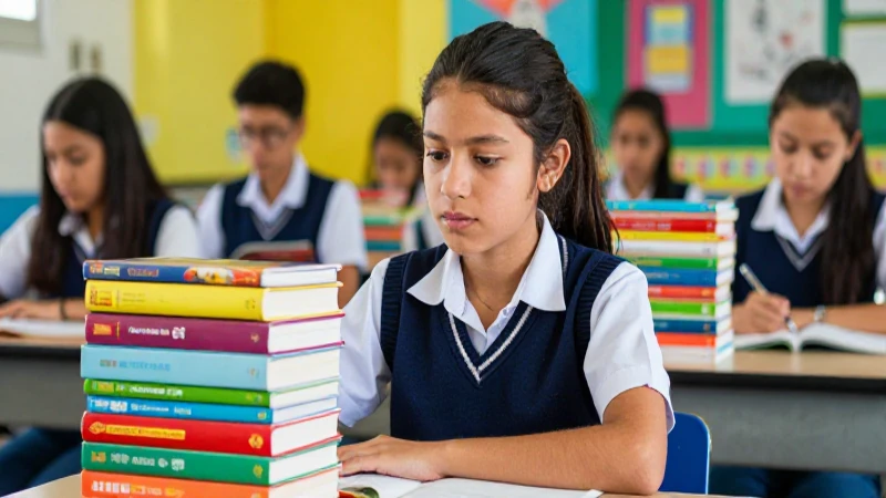 Estudiante mexicano en vibrante y moderno entorno