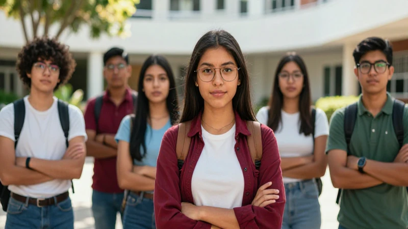 Estudiantes mexicanos exitosos en campus vibrante
