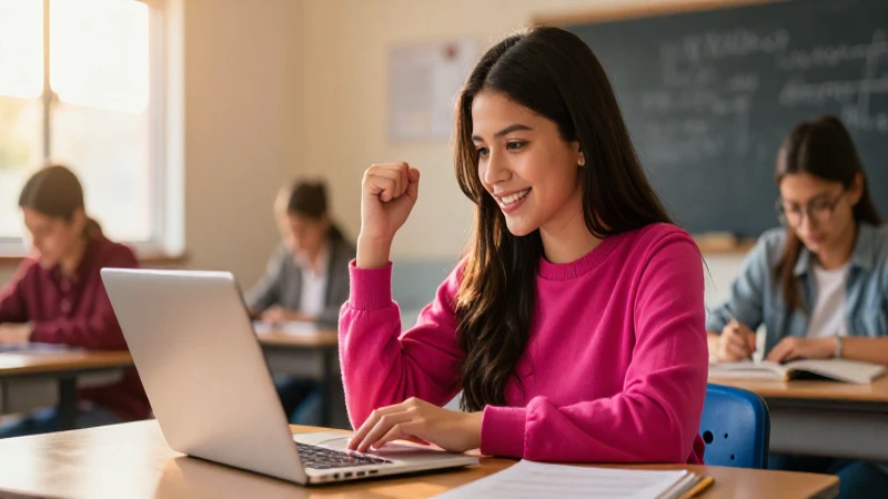 Estudiante mexicana triunfa en clase digital moderna