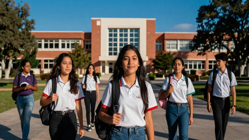 Estudiantes mexicanos modernos en campus universitario