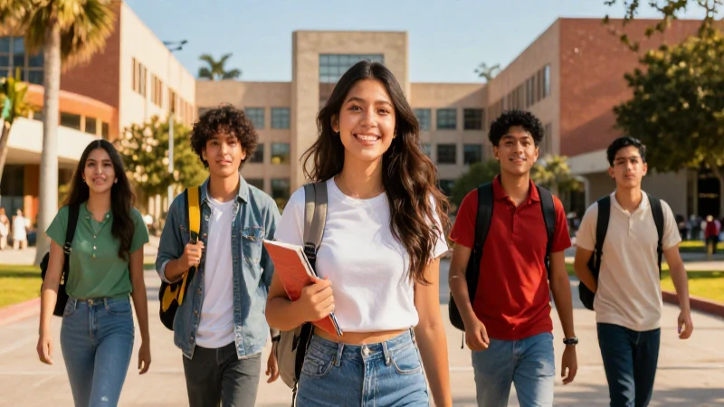 Estudiante mexicano en campus universitario vibrante