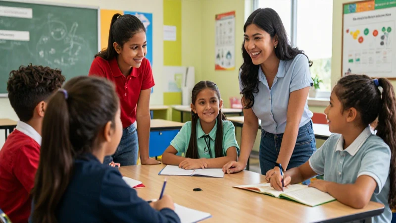 Estudiantes mexicanos colaboran en aula moderna