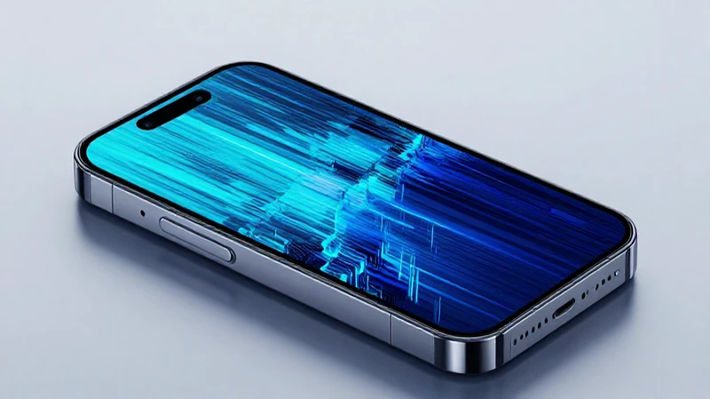 Teléfono con interfaz digital y glitch resuelto