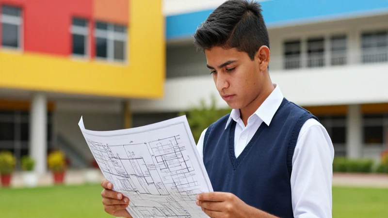 Estudiante mexicano concentrado estudiando planos académicos