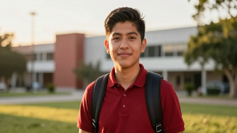 Joven estudiante mexicano, fotografía profesional cinematográfica