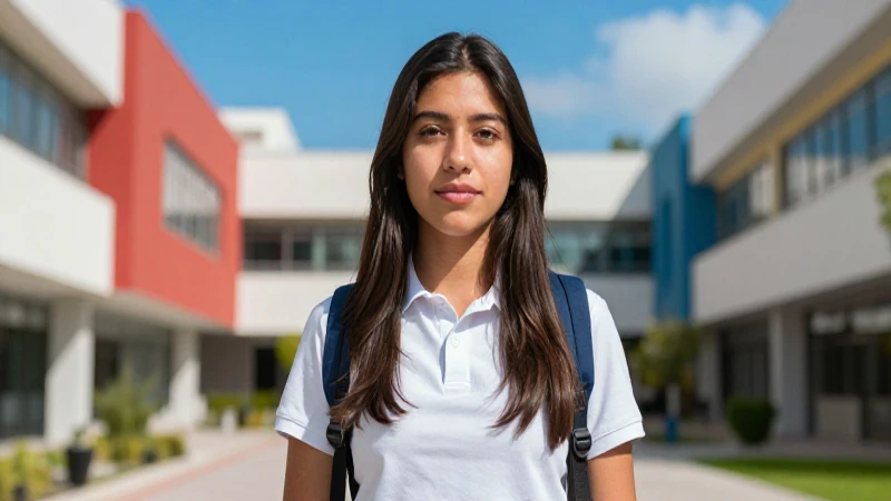 Estudiante mexicano exitoso y brillante en campus