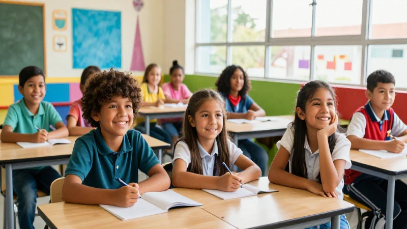Aula vibrante: alumnos mexicanos sonriendo