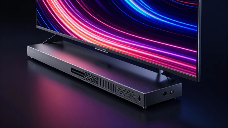 Interfaz moderna de TV con efectos vibrantes en 8K