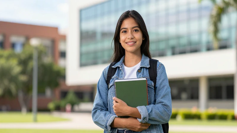 Joven mexicano estudia en universidad vibrante