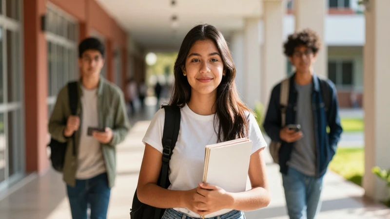 Retrato vibrante de estudiante mexicano universitario