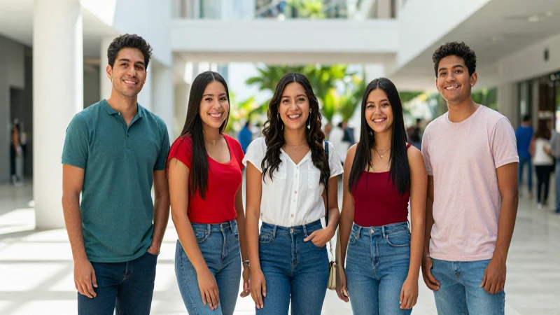 Jóvenes mexicanos sonriendo en Mérida