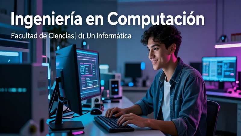 Diseño de portada atractivo sobre Informática UNAM
