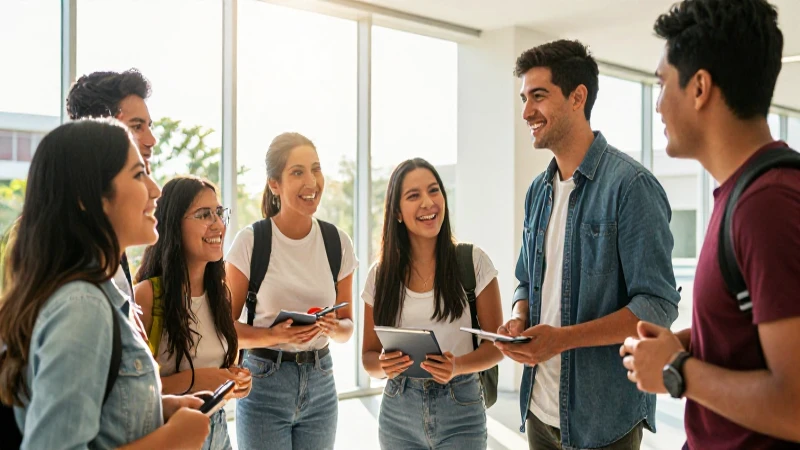 Estudiantes mexicanos colaboran en campus vibrante