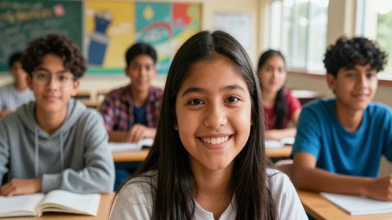 Estudiantes mexicanos felices simbolizan la educación y el progreso