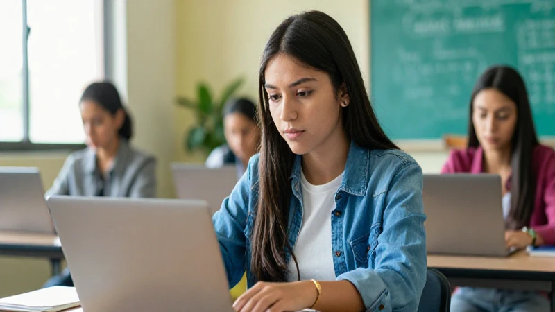 Estudiante mexicano moderno en ambiente luminoso