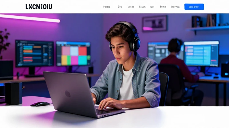 Estudiante mexicano aprende tecnología en un entorno digital moderno