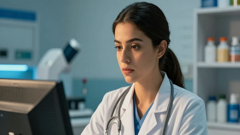 Joven médica mexicana con enfoque profesional y luz cinemática