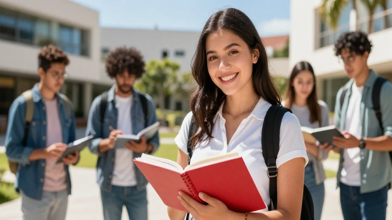 Retrato vibrante de estudiante mexicana