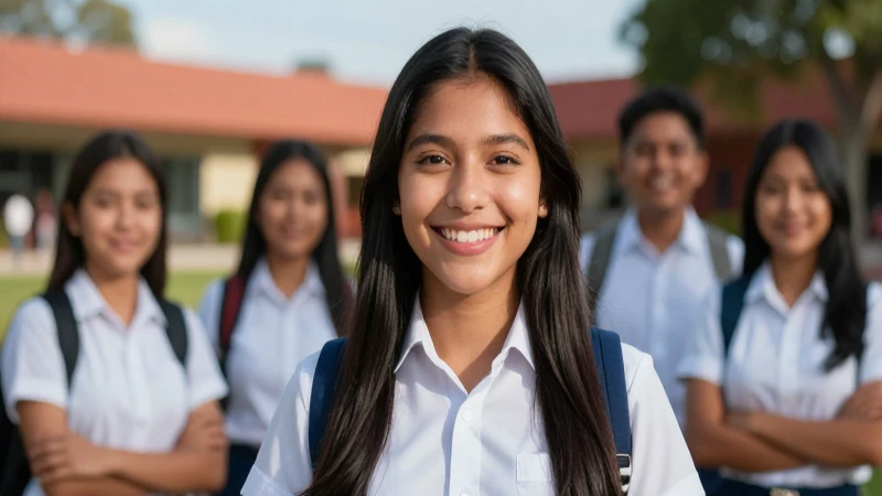 Retrato de estudiante mexicano con oportunidad