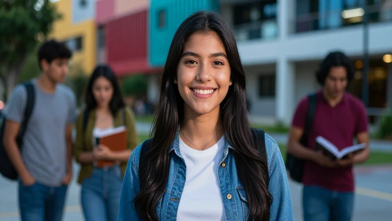 Joven mexicano exitoso en moderna universidad