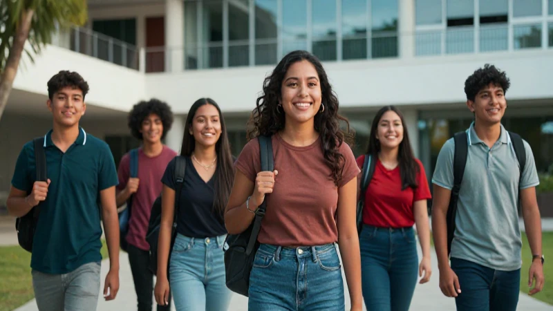Jóvenes mexicanos exitosos en el campus moderno