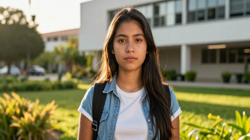 Retrato cinematográfico de estudiante mexicano determinado