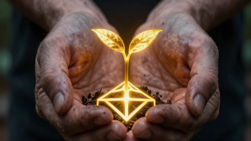 Manos sostienen brote dorado y luminoso