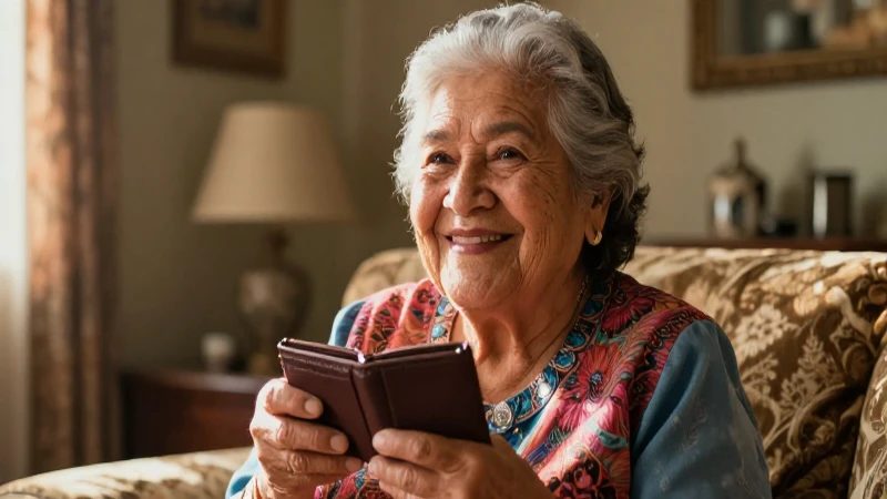 Mujer anciana mexicana, sonriendo con calidez