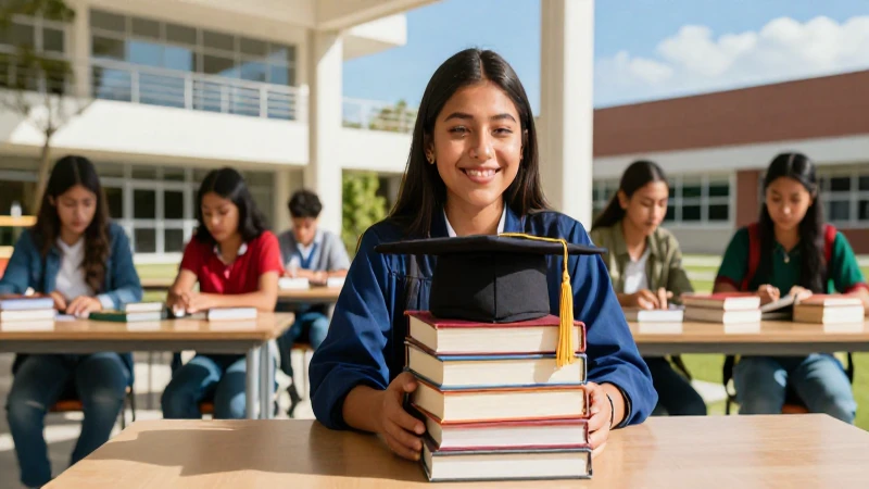 Jóvenes universitarios mexicanos en un campus moderno