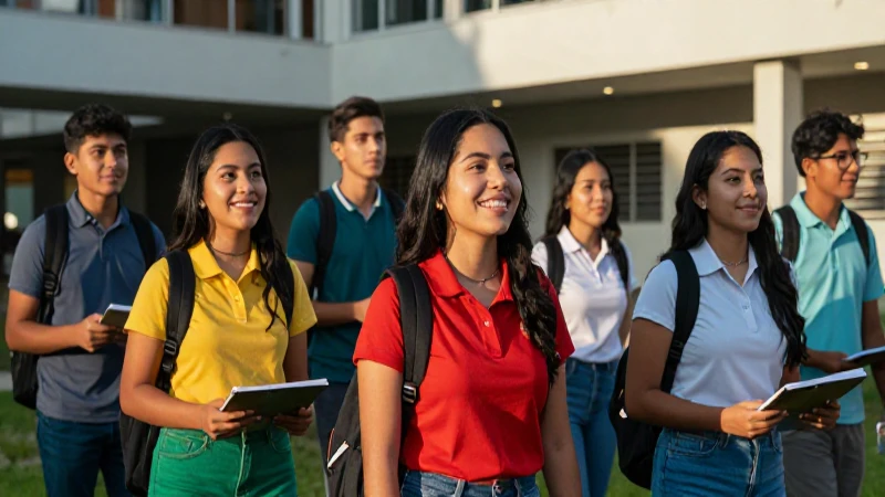 Estudiantes mexicanos exitosos en campus vibrante