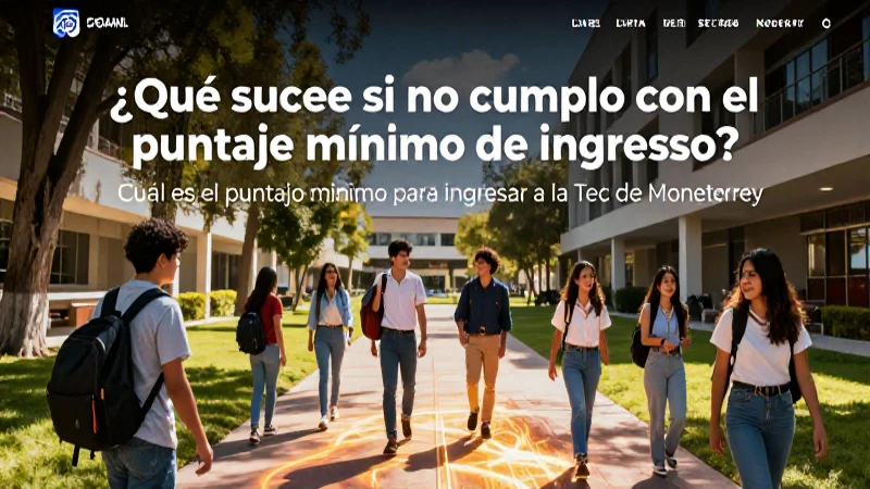 Imagen atractiva sobre puntaje mínimo en el Tec