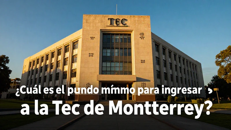 Requisitos y puntaje para Tec de Monterrey