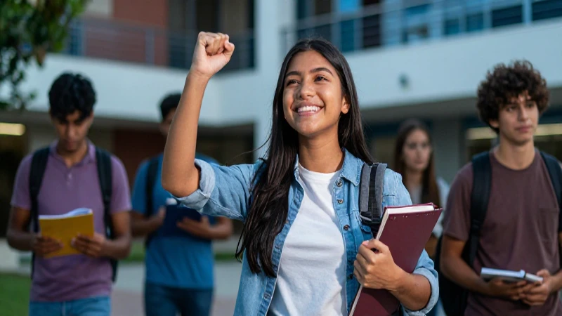 Estudiantes mexicanos universitarios en un ambiente vibrante