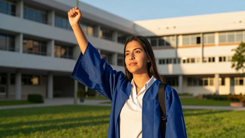 Estudiante mexicano celebra éxito universitario