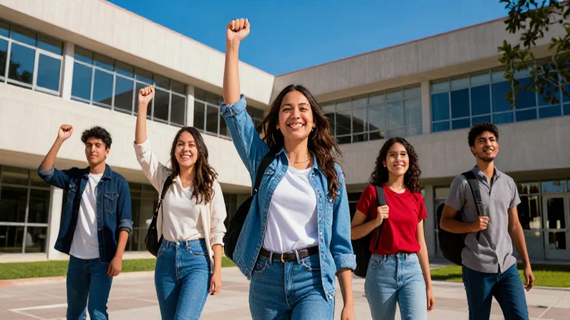 Estudiante mexicano, éxito universitario dinámico