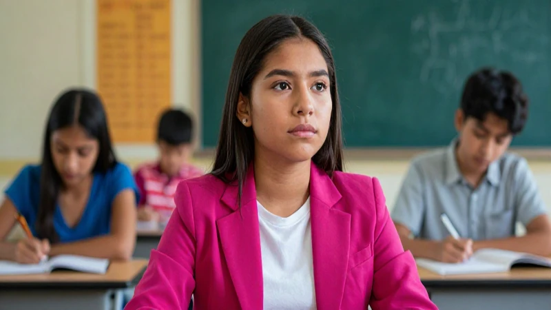 Estudiante mexicano exitoso en clase moderna