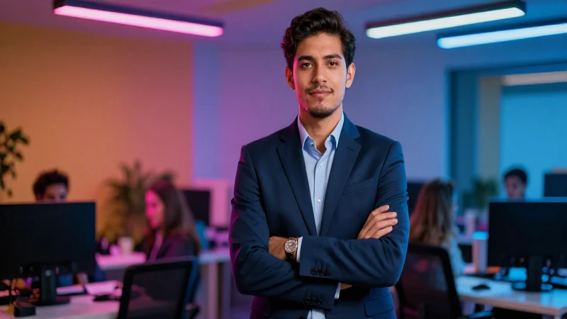 Joven profesional mexicano con crecimiento dinámico