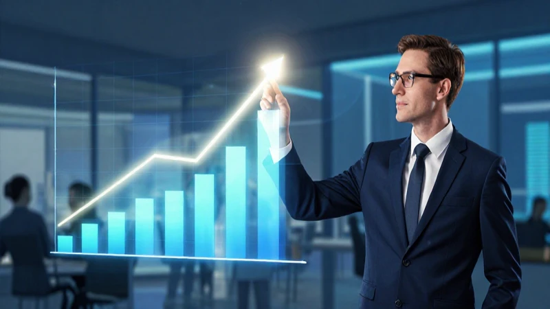 Líder empresarial proyectando éxito y crecimiento