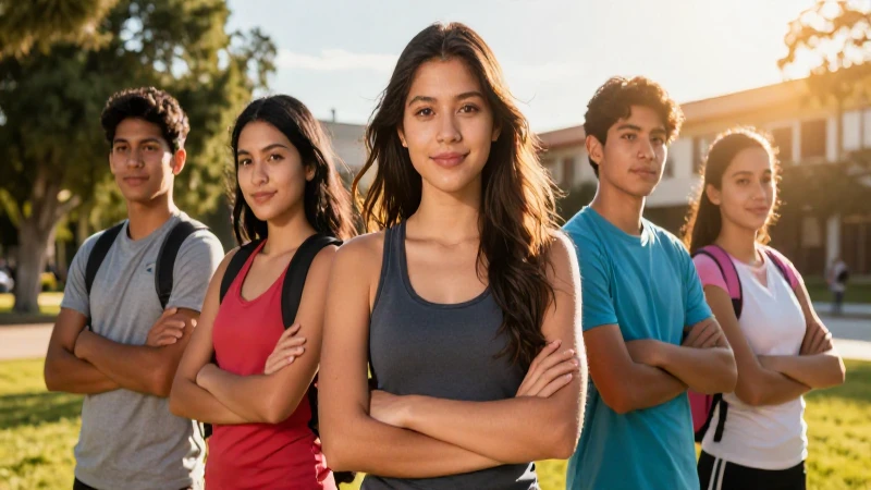 Joven mexicano atractivo en campus al atardecer