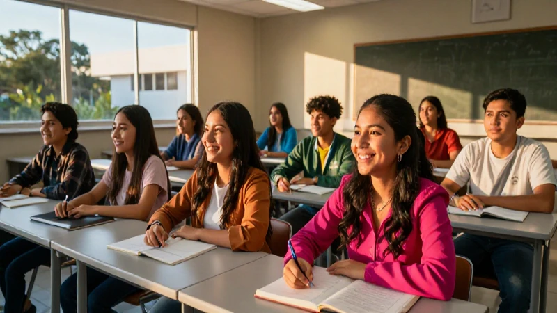 Estudiantes mexicanos sonríen con éxito universitario