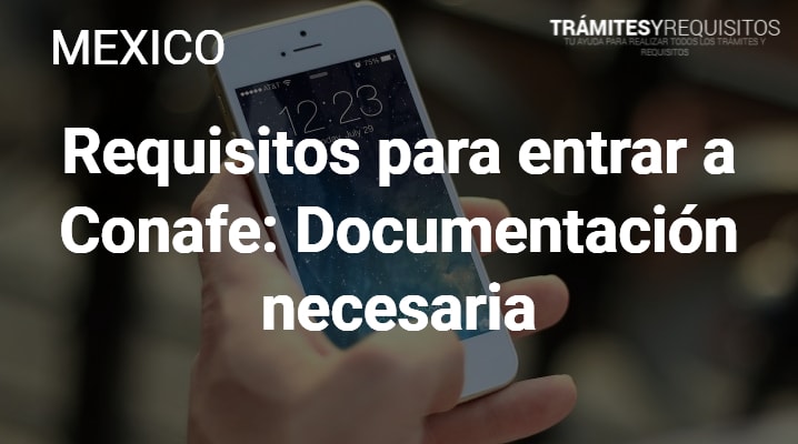 que papeles se necesitan para entrar al conafe