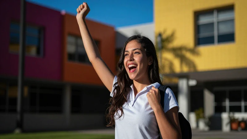 Estudiante mexicana triunfa en campus universitario vibrante