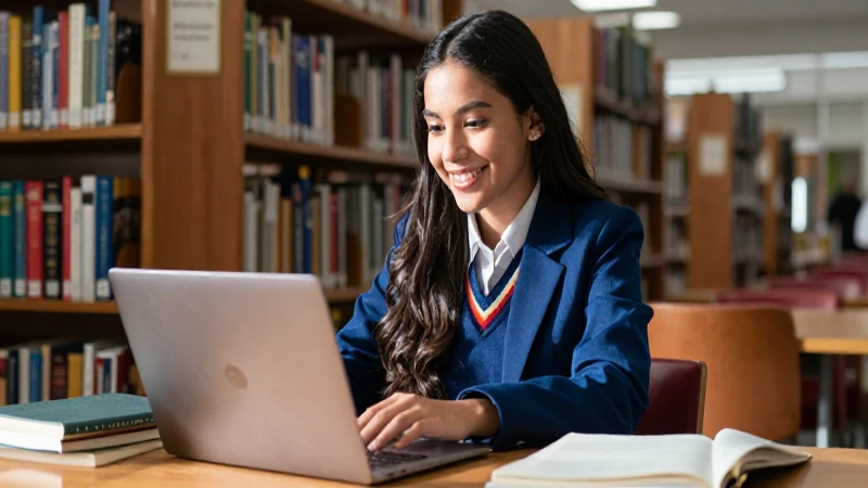 Estudiante exitoso buscando oportunidades de beca