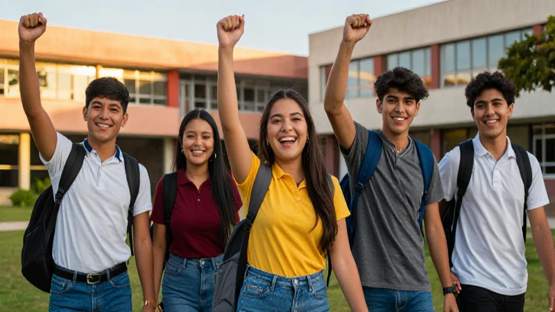 Estudiante mexicano celebra triunfo universitario