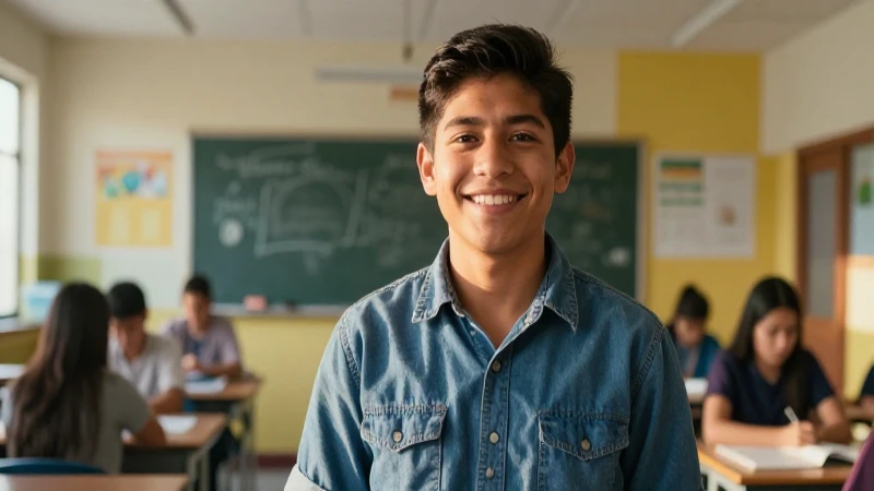 Retrato de joven mexicano con luz dorada