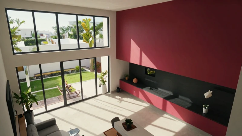 Interior moderno mexicano, diseño minimalista y luminoso