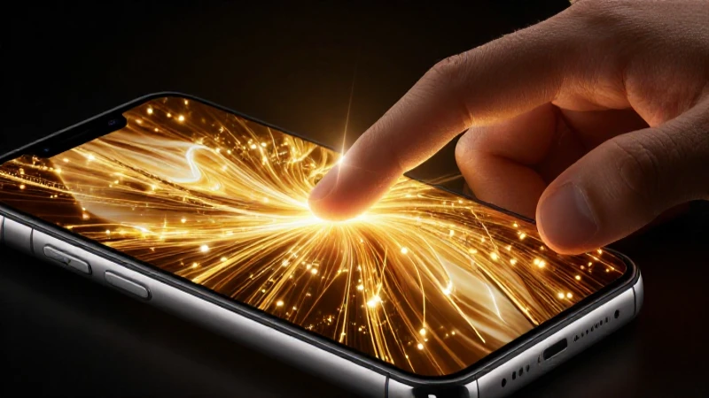 Smartphone moderno con brillo dorado