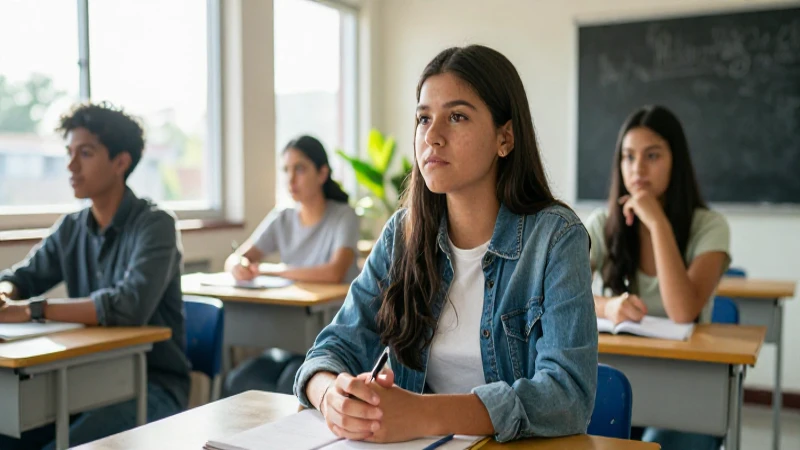 Estudiante mexicano diverso muestra potencial y progreso