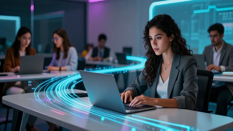 Estudiante mexicano en entorno digital minimalista 8k